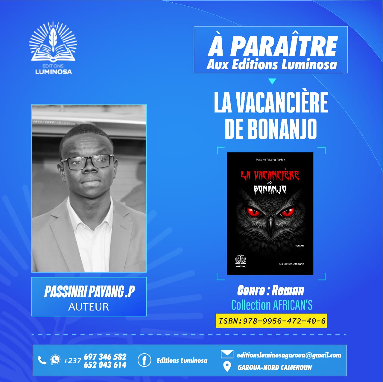 A paraitre  << La vacanciere de Bonanjo >>
